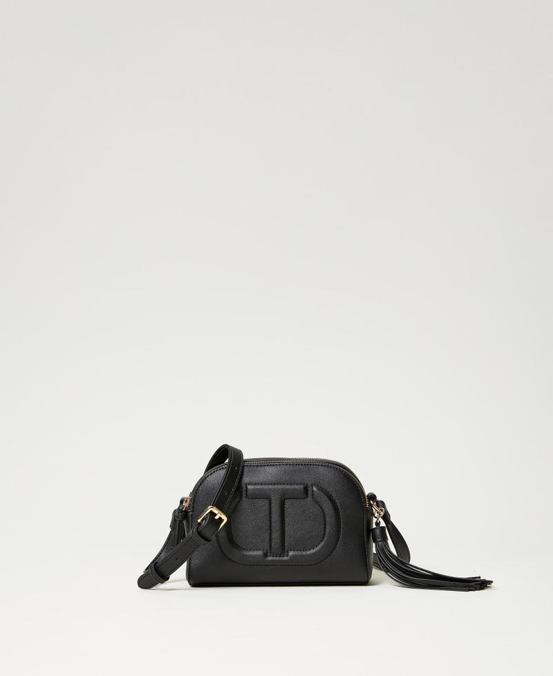 Small shoulder bag with Oval T and tassel Black Woman 241TD8024_00006_01