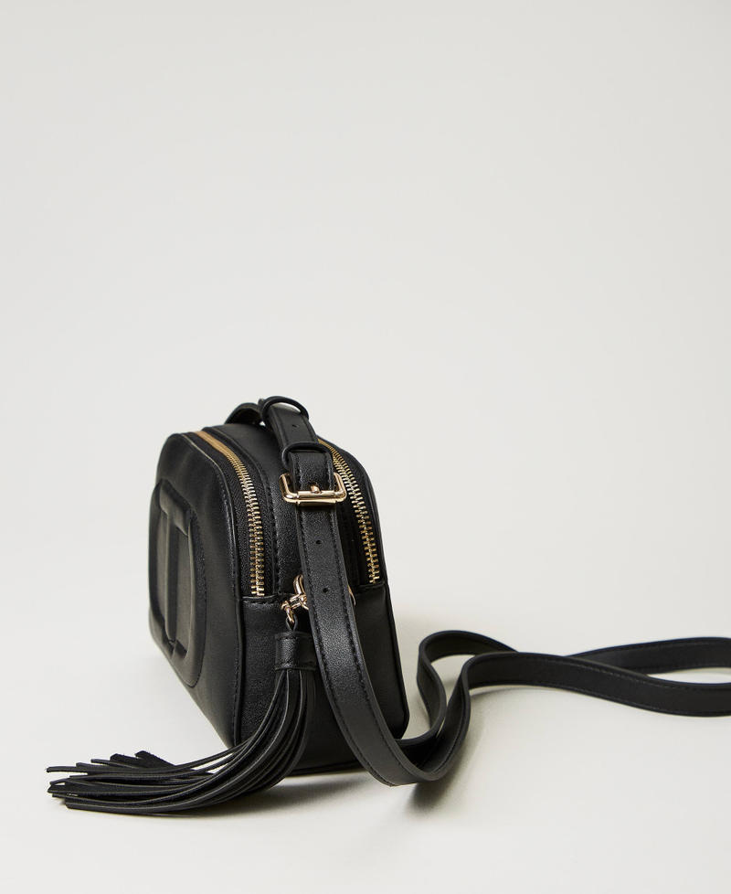 Small shoulder bag with Oval T and tassel Black Woman 241TD8024_00006_02
