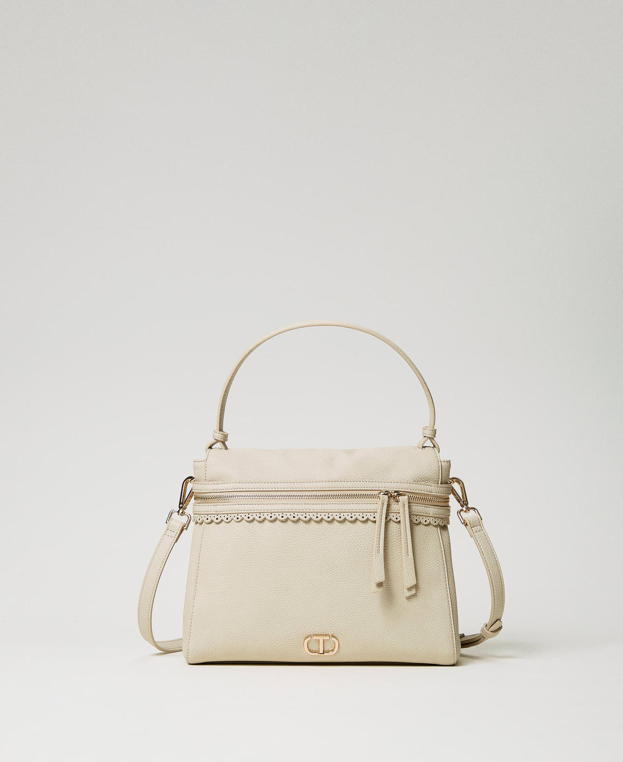 Borsa top handle &lsquo;C&eacute;cile&rsquo; grande Beige "Parchment" Donna 241TD8040_07222_01