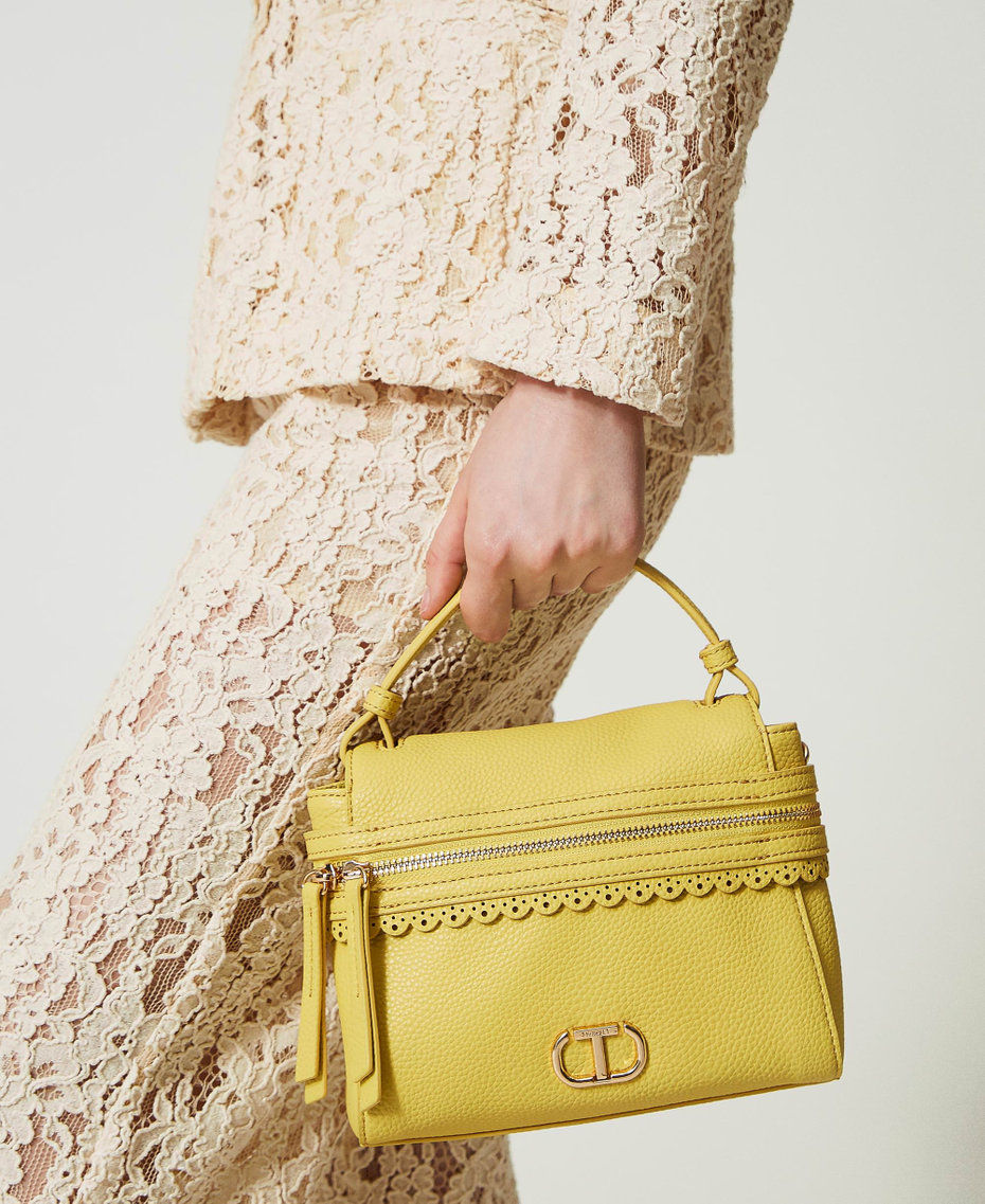 Small ‘Cécile’ top handle bag "Celandine” Yellow Woman 241TD8042-0S