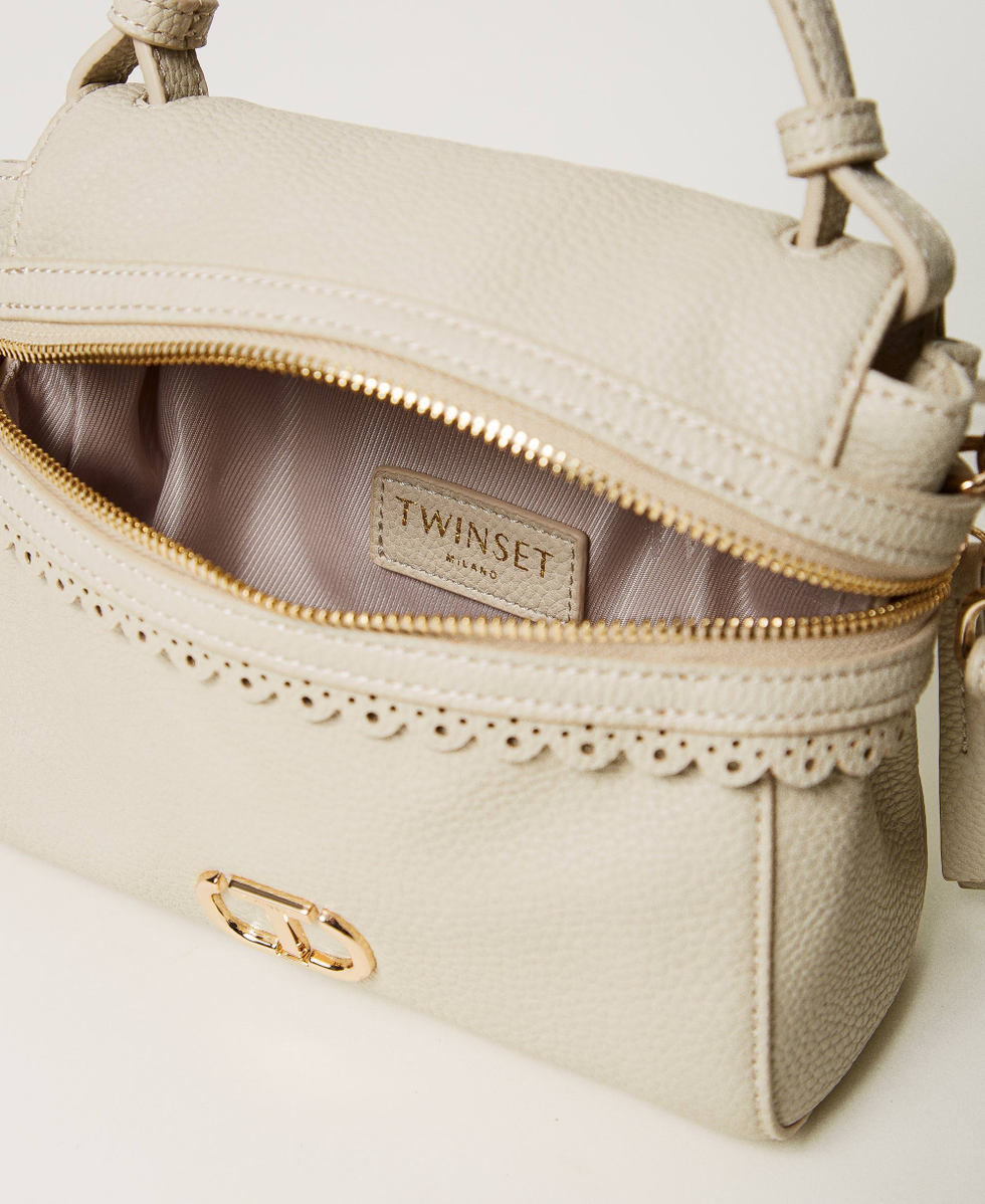 Small &lsquo;C&eacute;cile&rsquo; top handle bag "Parchment" Beige Woman 241TD8042_07222_04