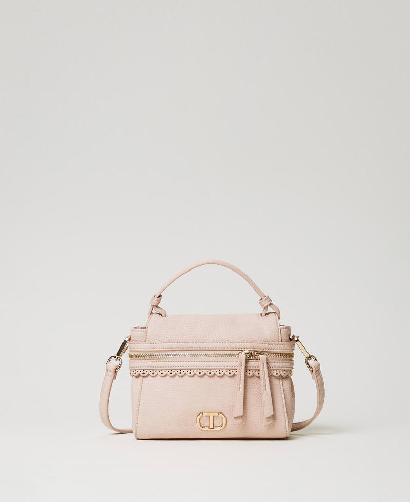 Small 'Cécile' top handle bag Woman, Brown | TWINSET Milano Small 'Cécile' top handle bag Woman, Brown | TWINSET Milano