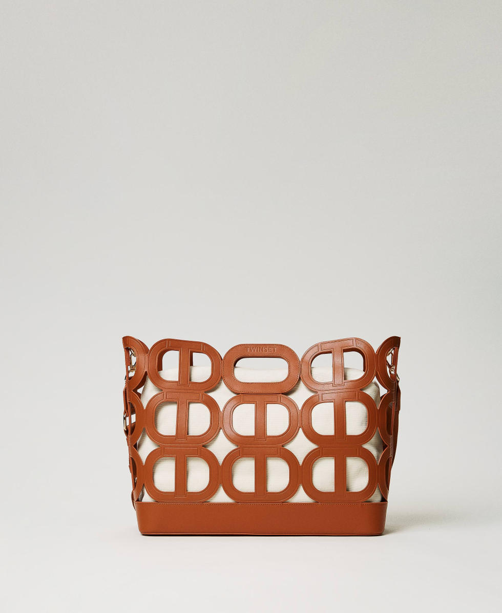 ‘Lila’ openwork shopper with Oval T