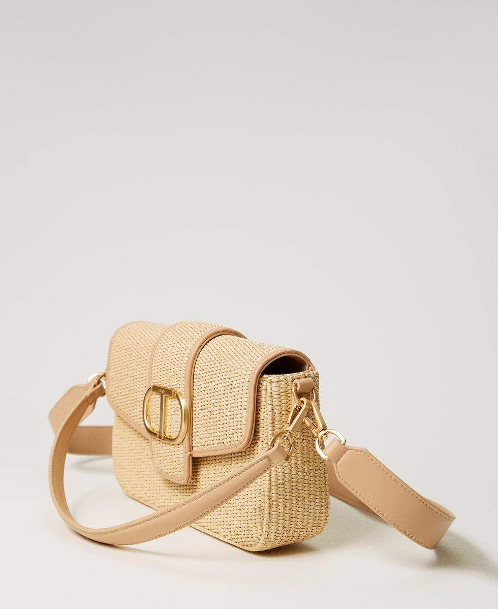 Umhängetasche „Amie“ aus Bast Frau, Gelb | TWINSET Milano