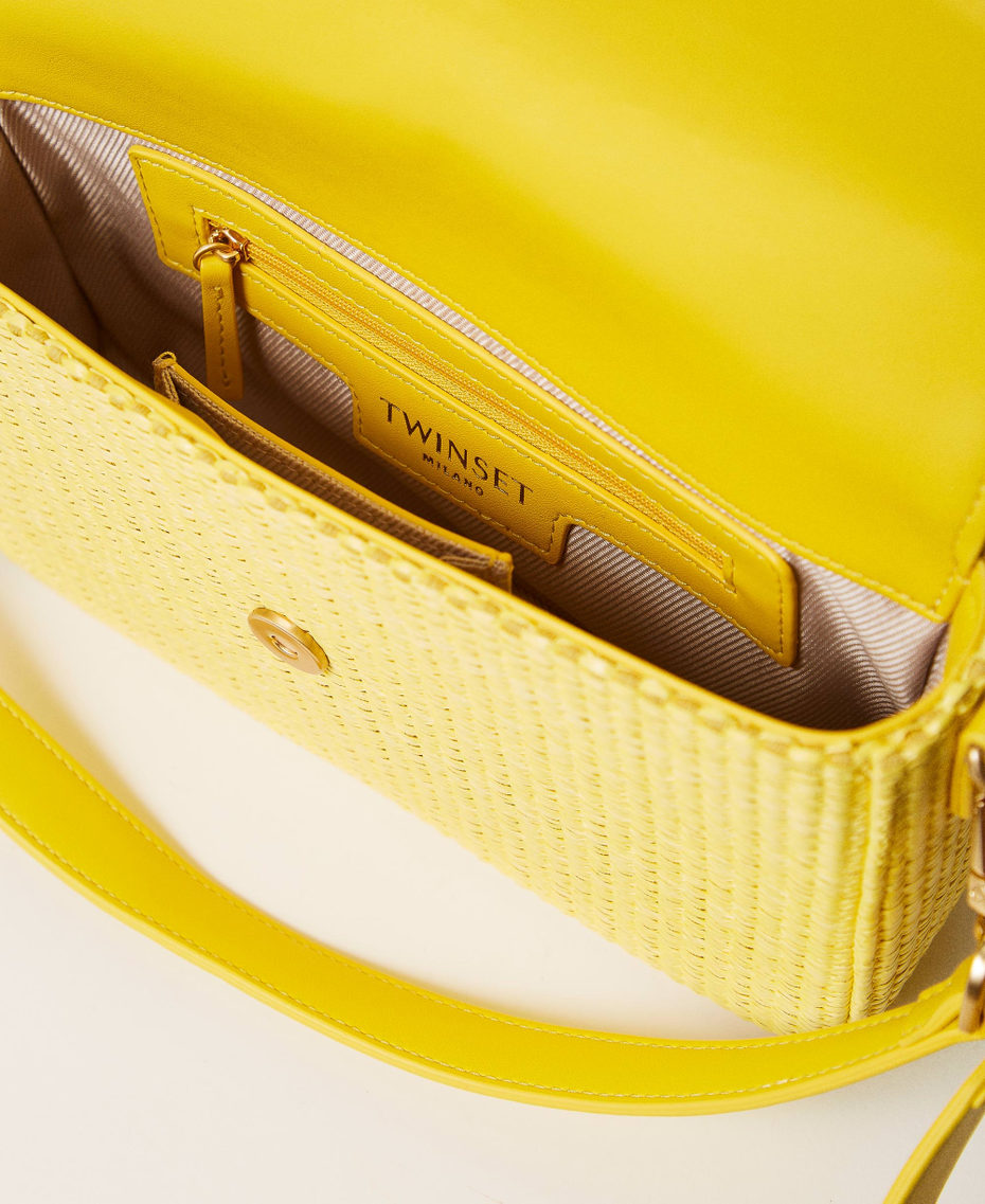 Borsa a tracolla 'Amie' in rafia Giallo "Celandine" Donna 241TD8090_07010_04