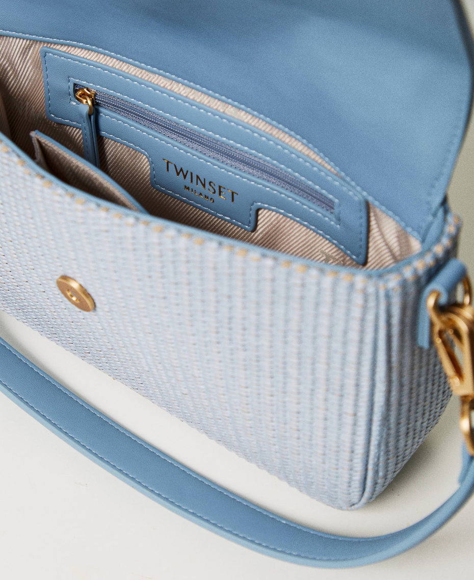 Borsa a tracolla 'Amie' in rafia Azzurro "Clear Sky" Donna 241TD8090_11542_04