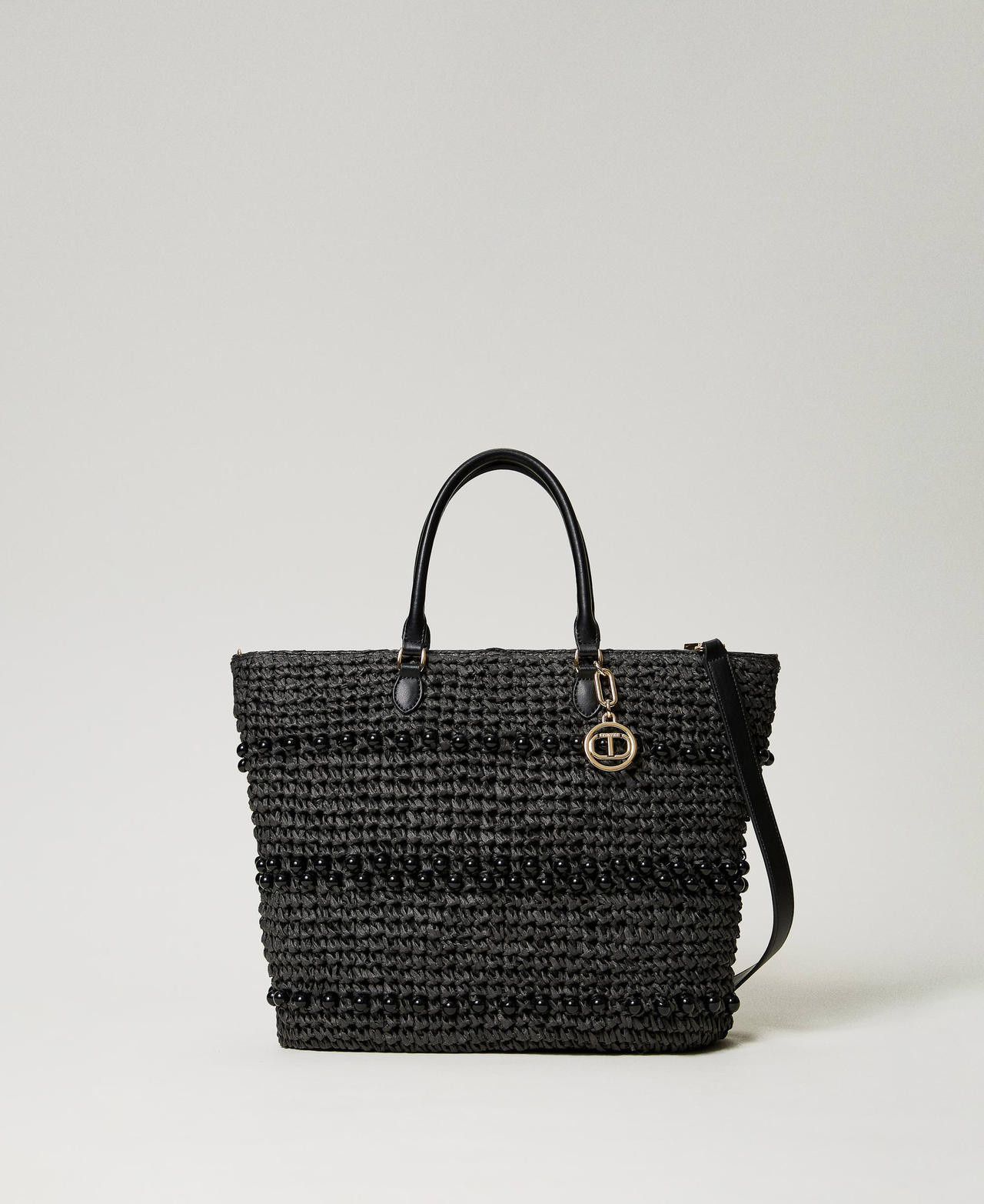 Bolso negro rafia new arrivals