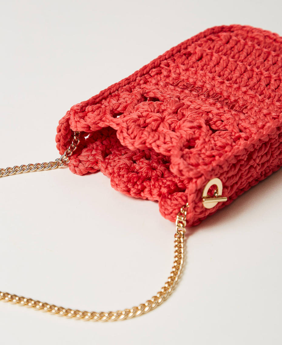 Floral crochet phone holder