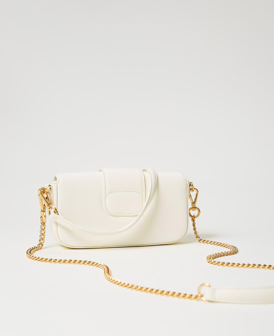 'Amie' leather shoulder bag White Snow Woman 241TD8330-03