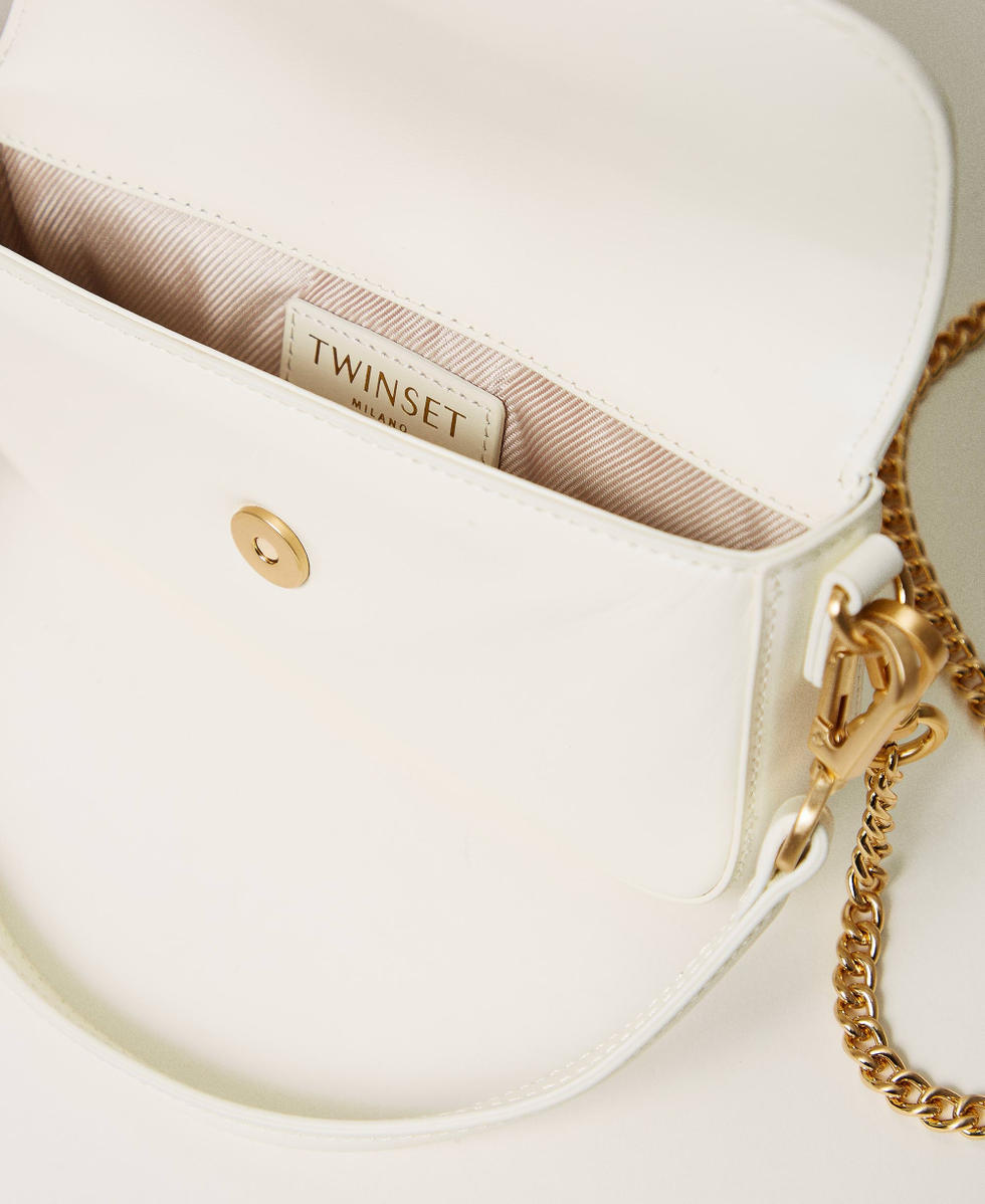 Amie' leather shoulder bag Woman, White | TWINSET Milano