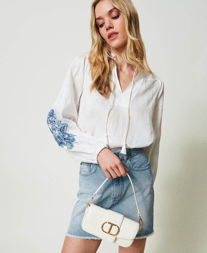 'Amie' leather shoulder bag White Snow Woman 241TD8330_00282_S0