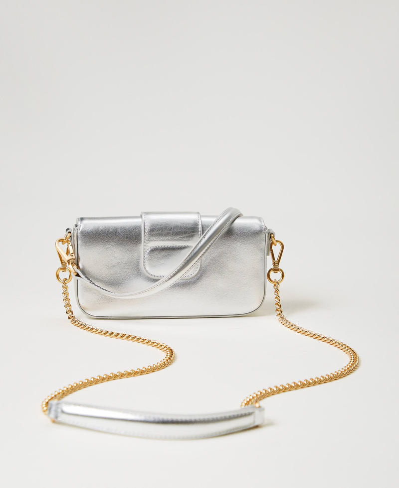 'Amie' leather shoulder bag Silver Woman 241TD8330-03