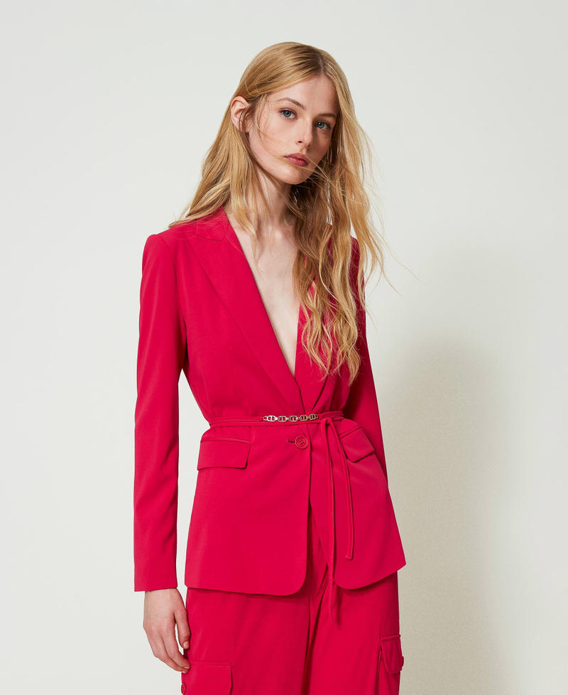 Blazer avec ceinture siglée