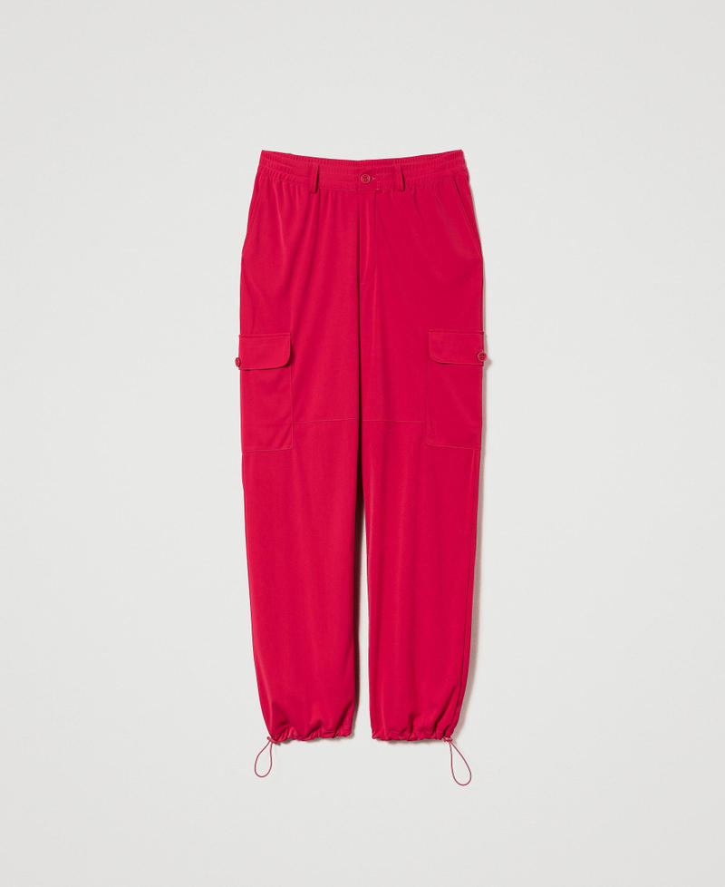 Cargo trousers with drawstring