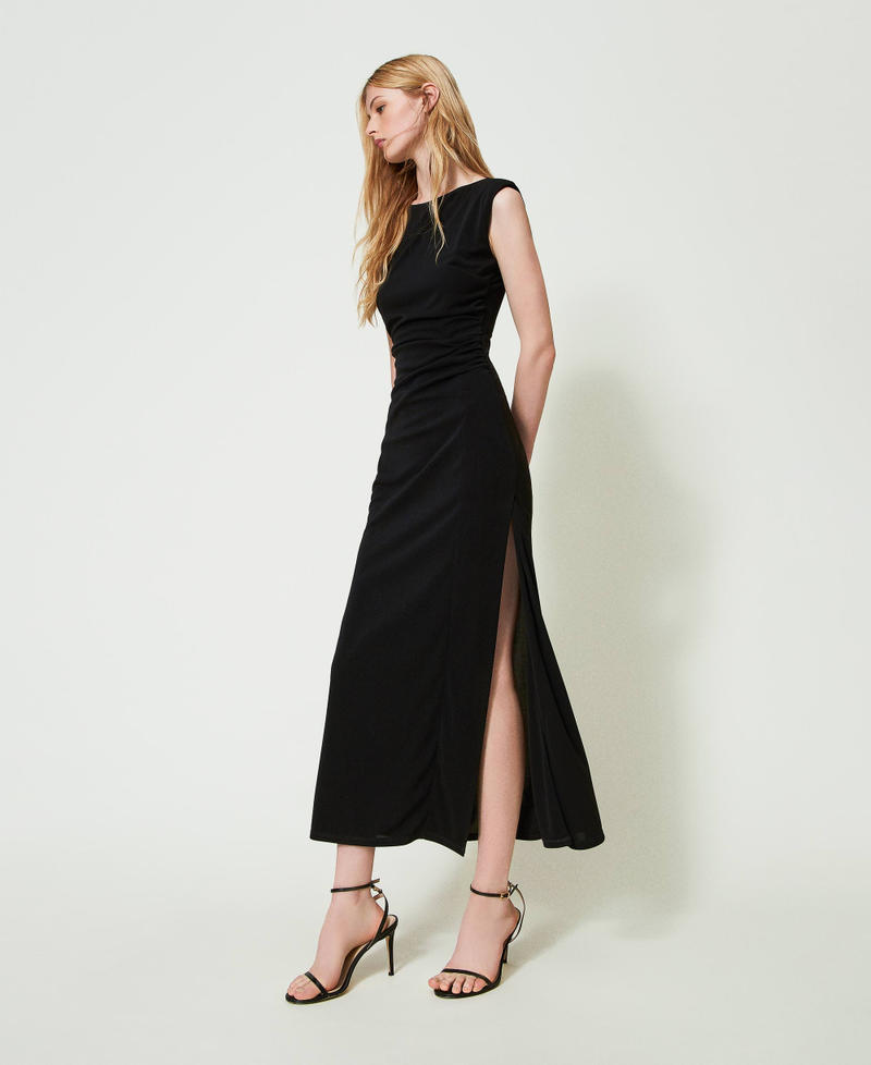 Robe longue avec fronce