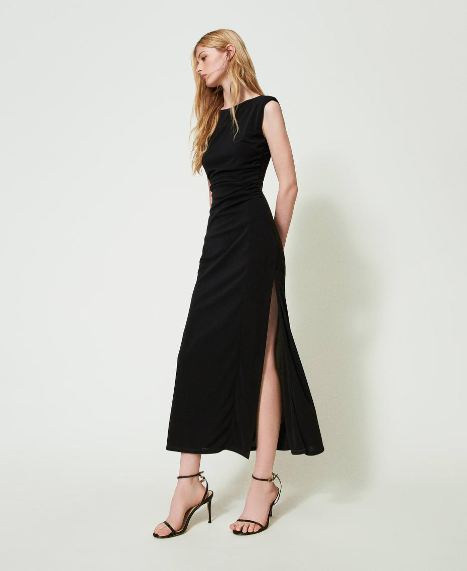 Robe longue avec fronce