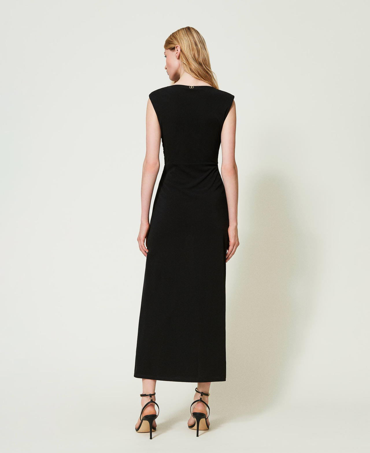 Robe longue avec fronce