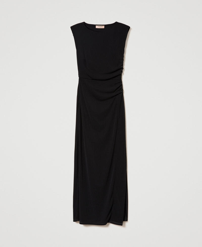 Robe longue avec fronce