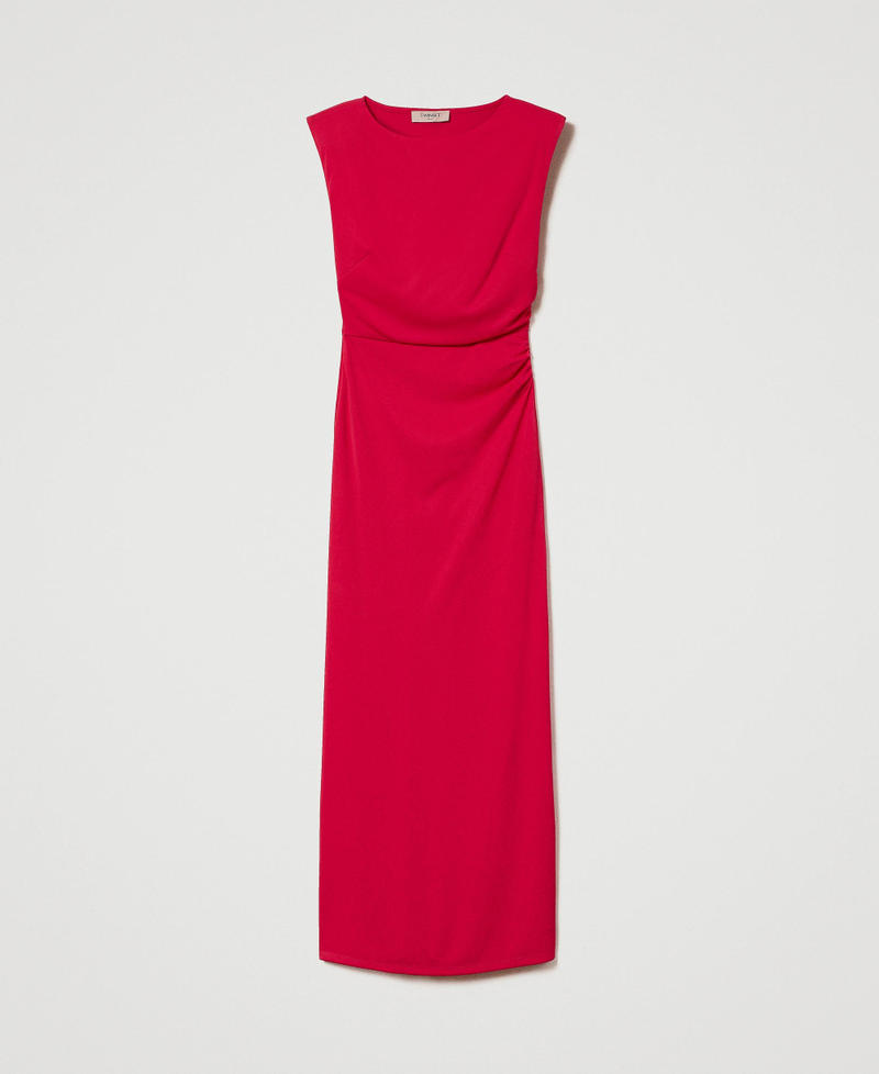 Длинное платье со сборкой Розовый "Яркая Роза" женщина 241TE2057-0S