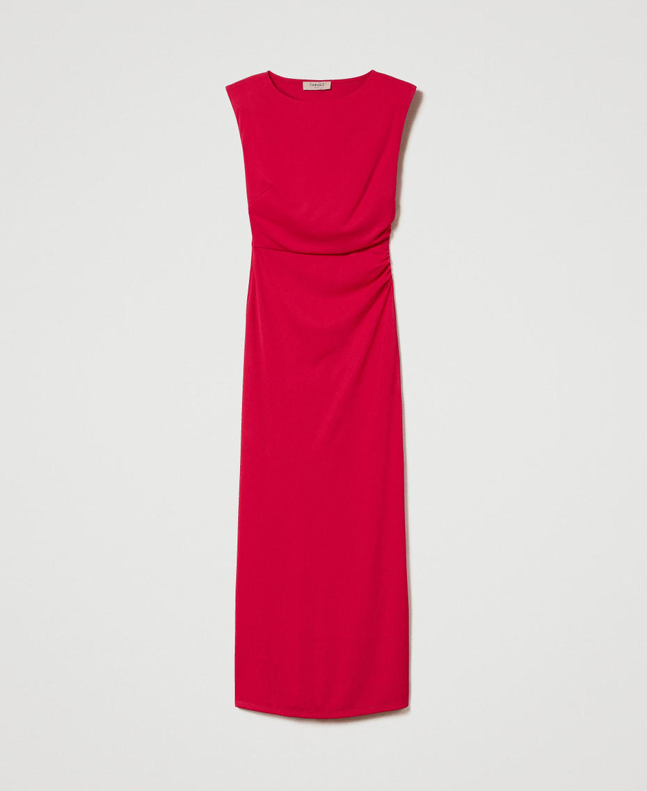 Длинное платье со сборкой Розовый "Яркая Роза" женщина 241TE2057-0S