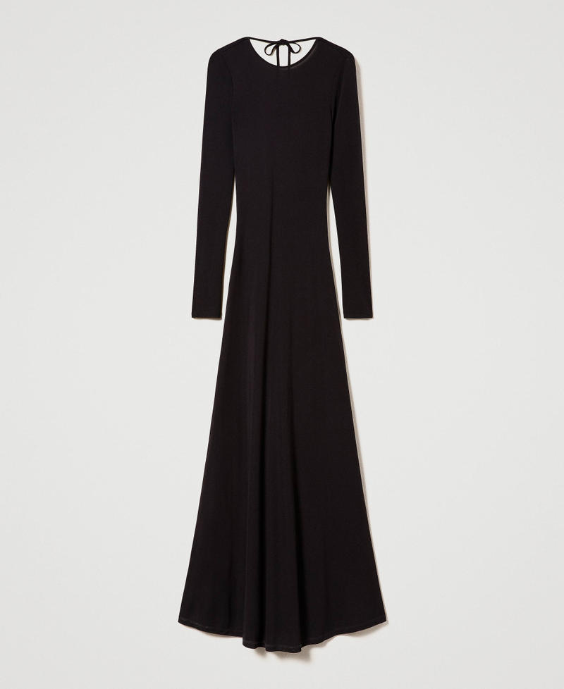 Robe longue ajustée avec nœud Noir Femme 241TE2130-0S