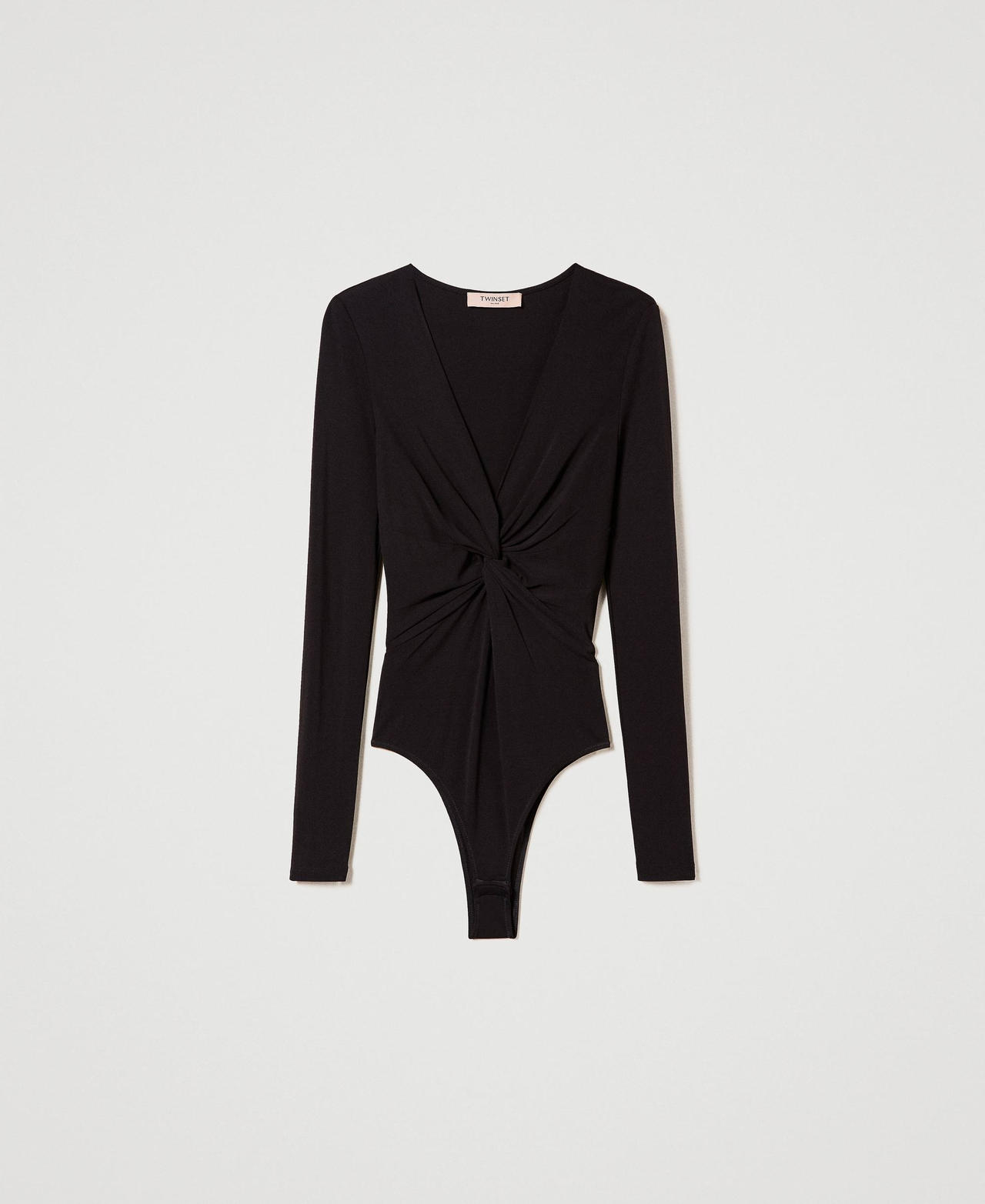 Long sleeve bodysuit with knot