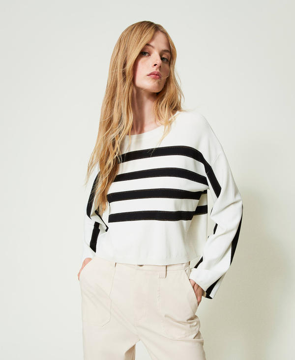 Gestreifter Regular-Fit-Pullover