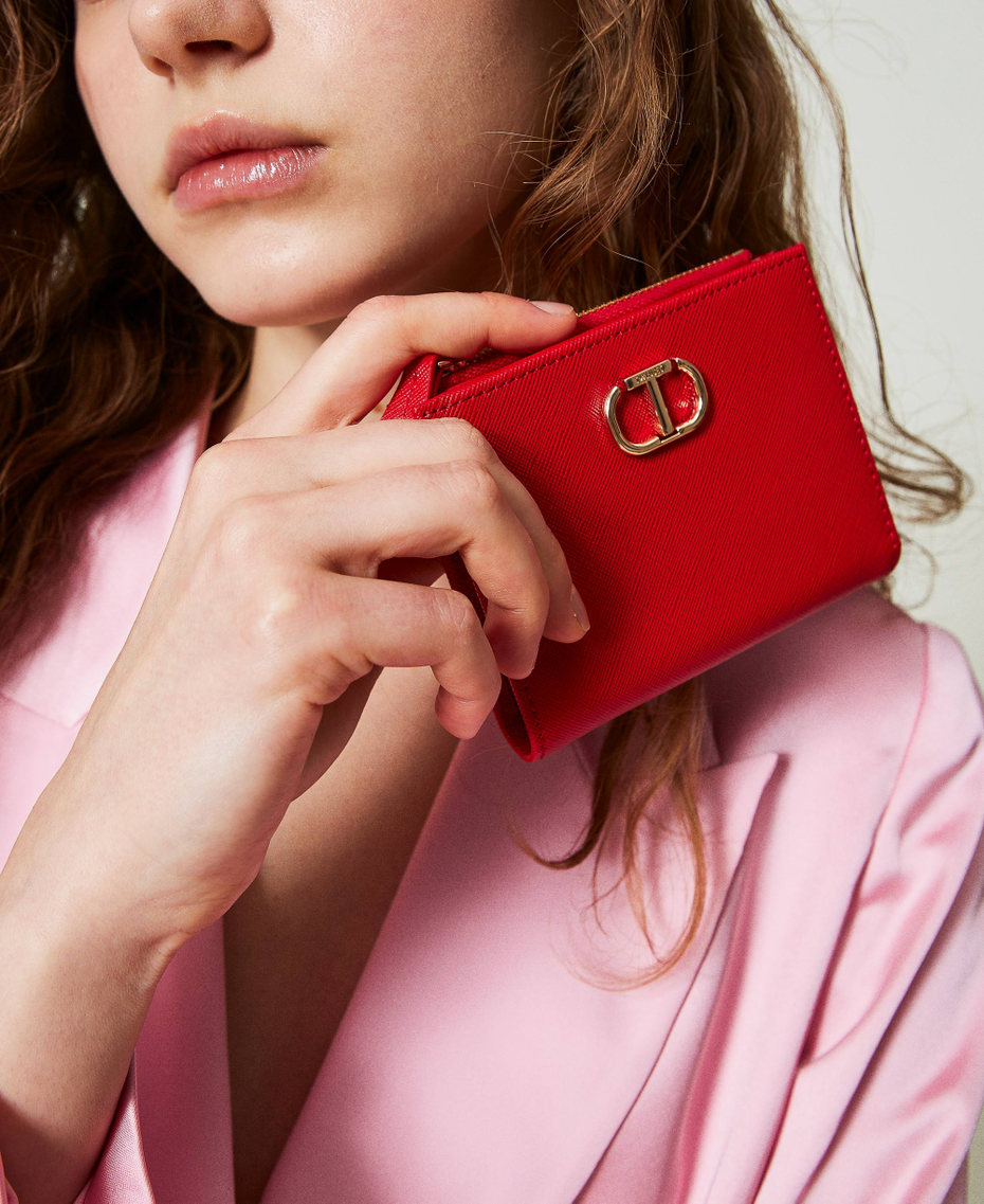Small Oval T wallet Lacquer Red Woman 241TH7011_00678_S0