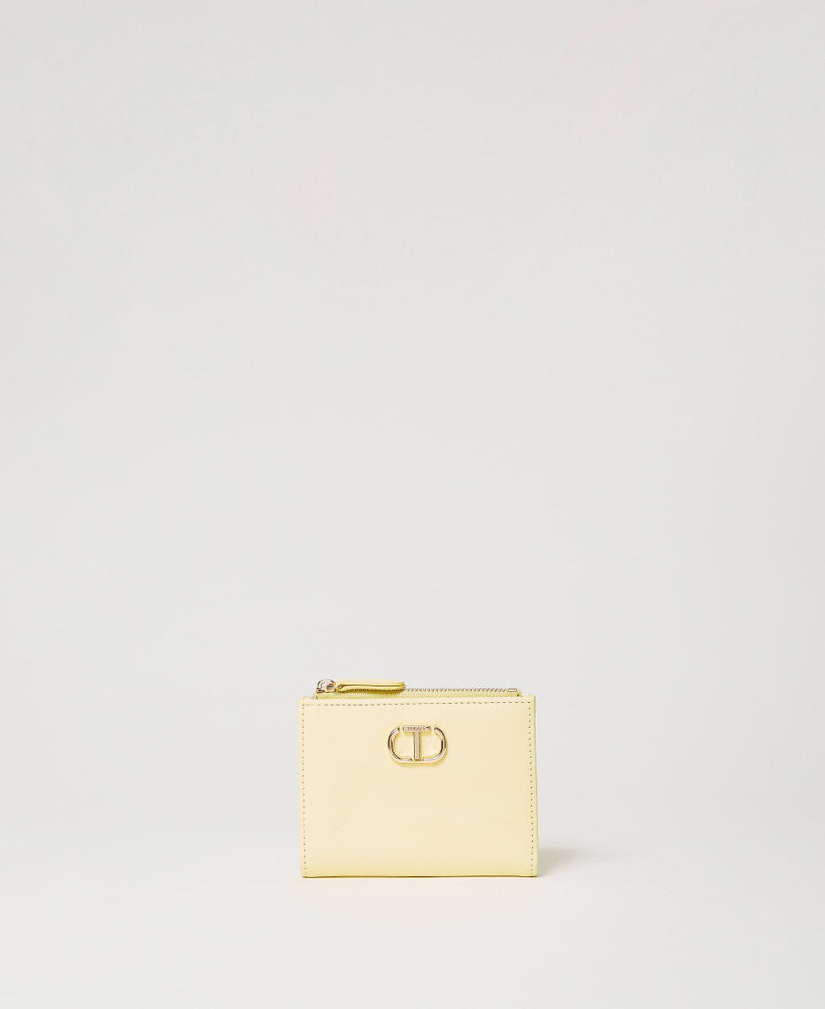 Small Oval T wallet &ldquo;Light Lemon&rdquo; Yellow Woman 241TH7011_04615_01