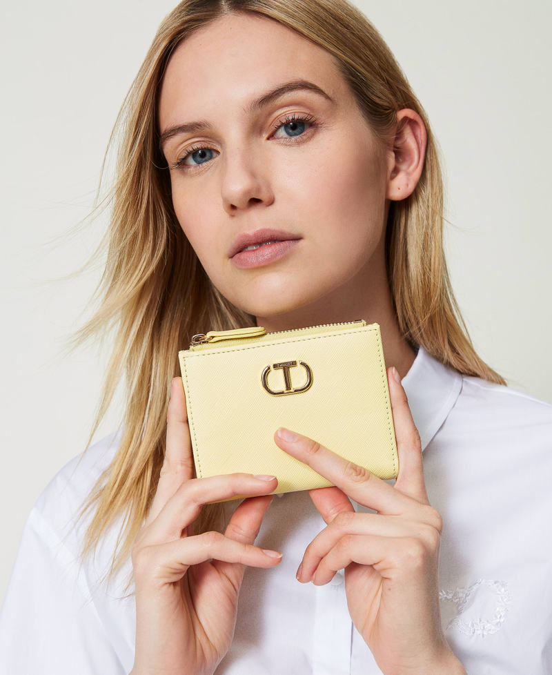Small Oval T wallet &ldquo;Light Lemon&rdquo; Yellow Woman 241TH7011_04615_S0