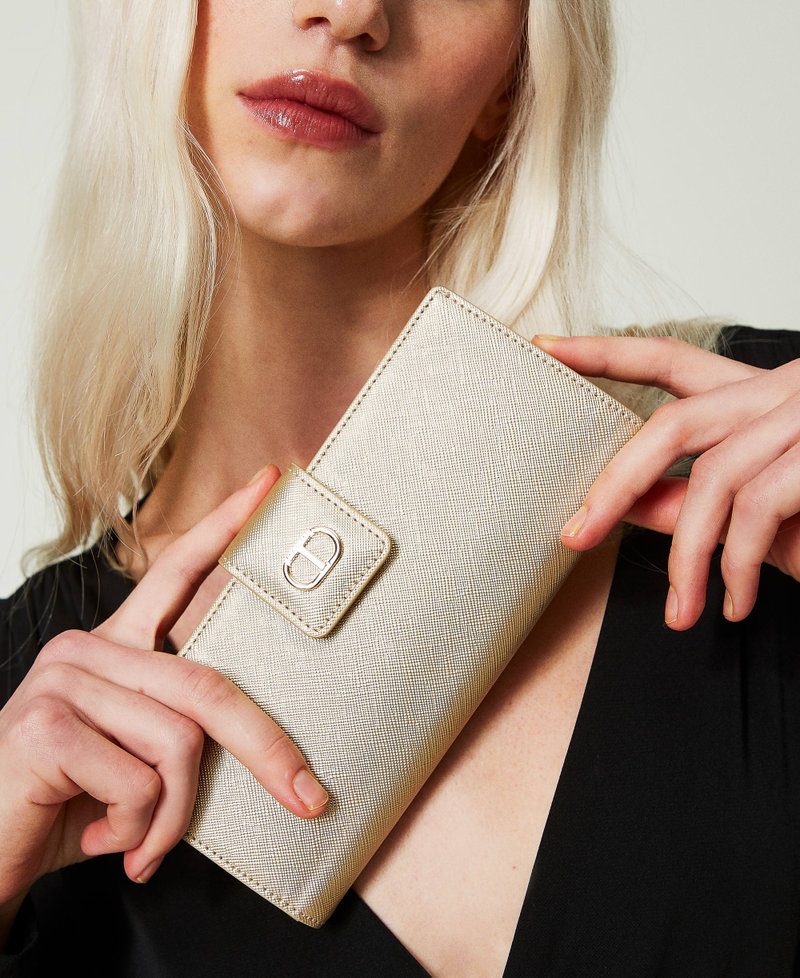 Portafoglio grande con Oval T Oro "Golden Precious" Donna 241TH7015_11309_S0