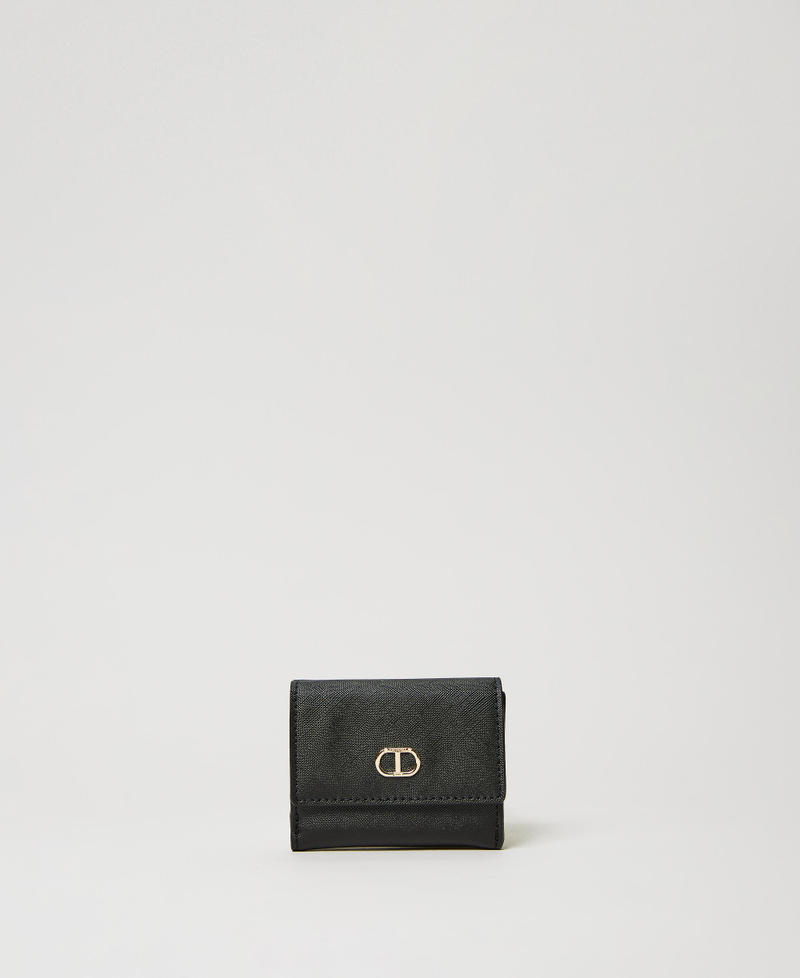 Kleines Portemonnaie mit Klappe und Oval T Hyazinthenlila Frau 241TH7019-01