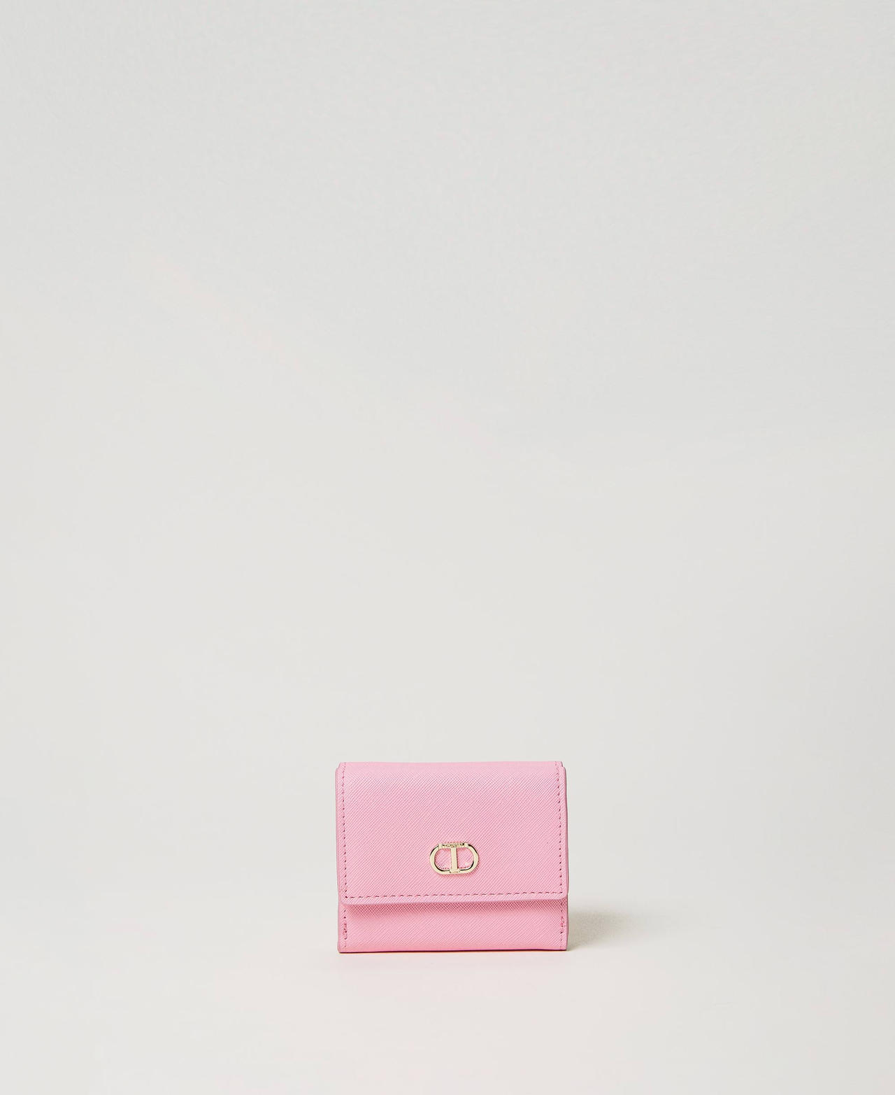 Portafoglio piccolo con patta e Oval T Donna Rosa TWINSET Milano