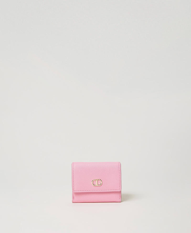 Small wallet with flap and Oval T "Prism Pink" Woman 241TH7019_06649_01