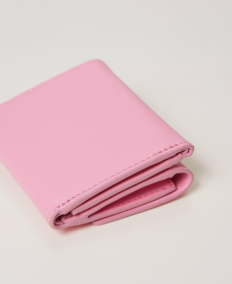 Small wallet with flap and Oval T "Prism Pink" Woman 241TH7019-02
