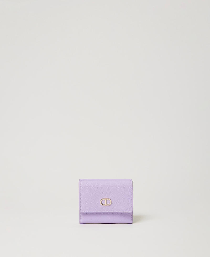 Petit portefeuille avec rabat et Oval T Violet « Jacinthe » Femme 241TH7019-01