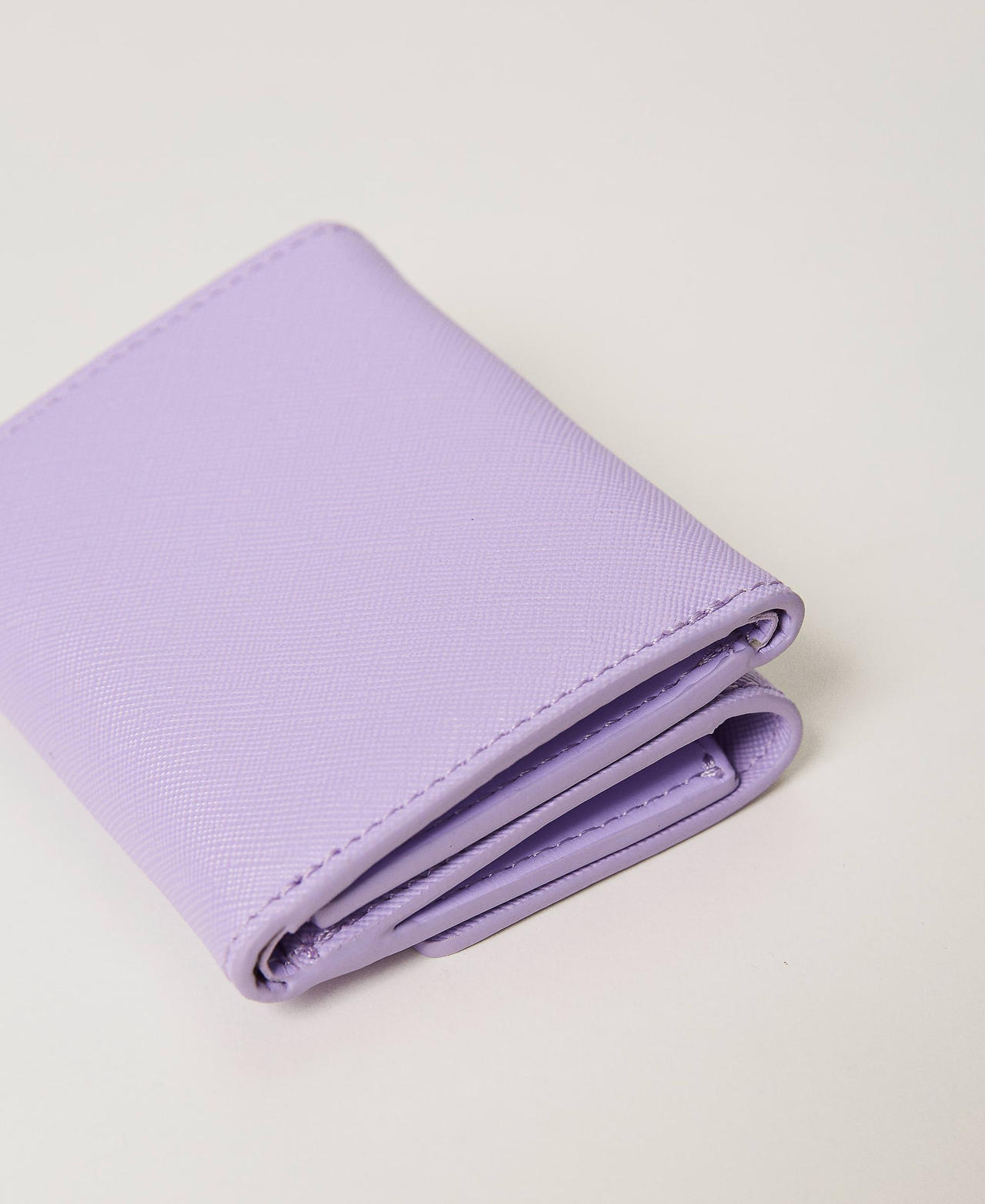 Small wallet with flap and Oval T “Hyacinth” Purple Woman 241TH7019_11296_02