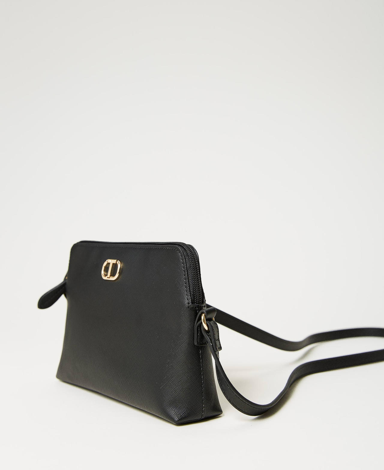 Set a tracolla con astuccio e portacarte Nero Donna 241TH701A_00006_02