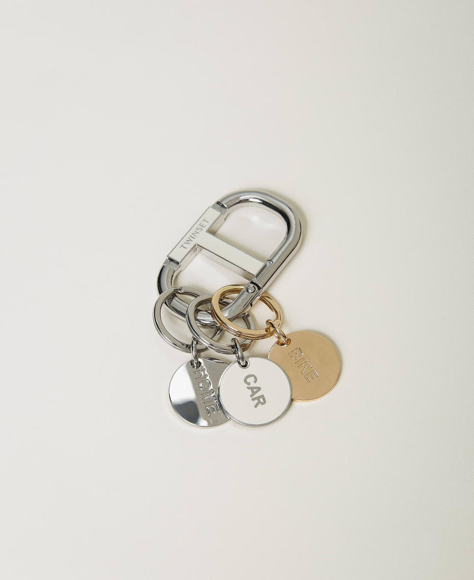 Metal keyring with Oval T and organizer