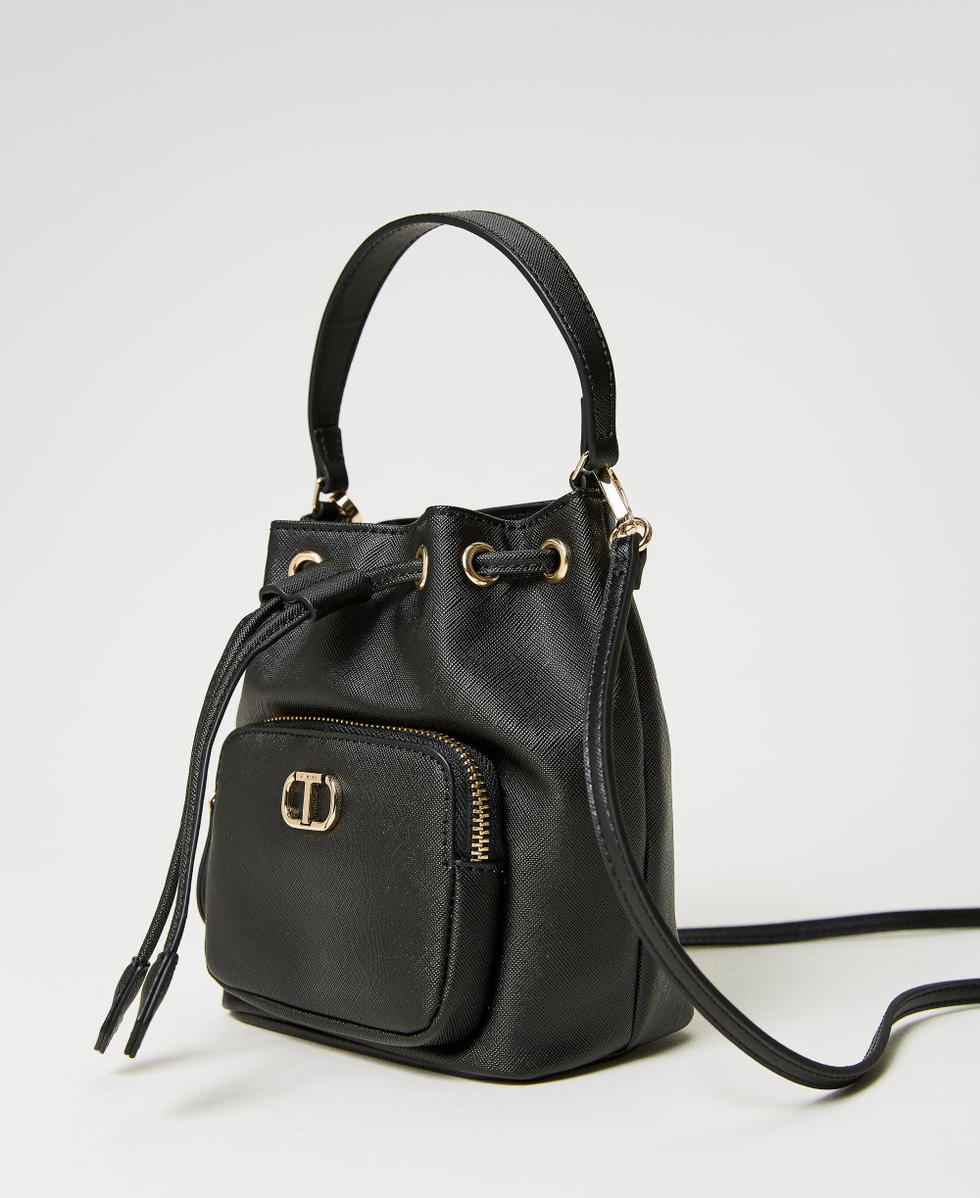Mini bucket bag with Oval T Black Woman 241TH7030_00006_02