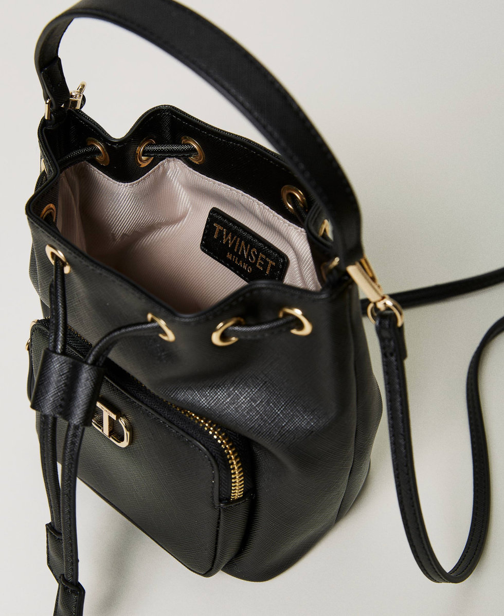 Mini bucket bag with Oval T Black Woman 241TH7030_00006_04