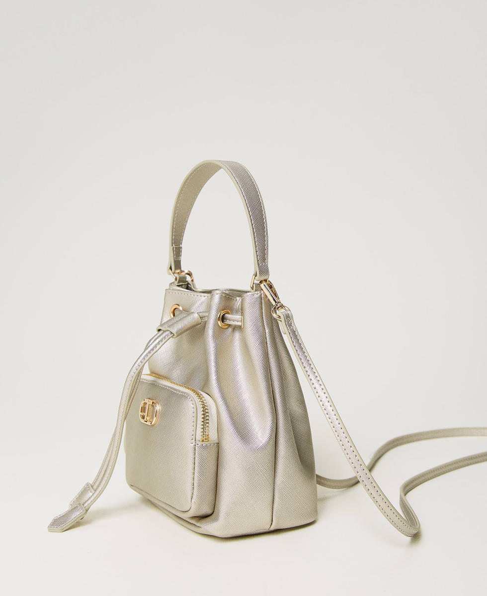 Mini Beuteltasche mit Oval T Frau Grau TWINSET Milano