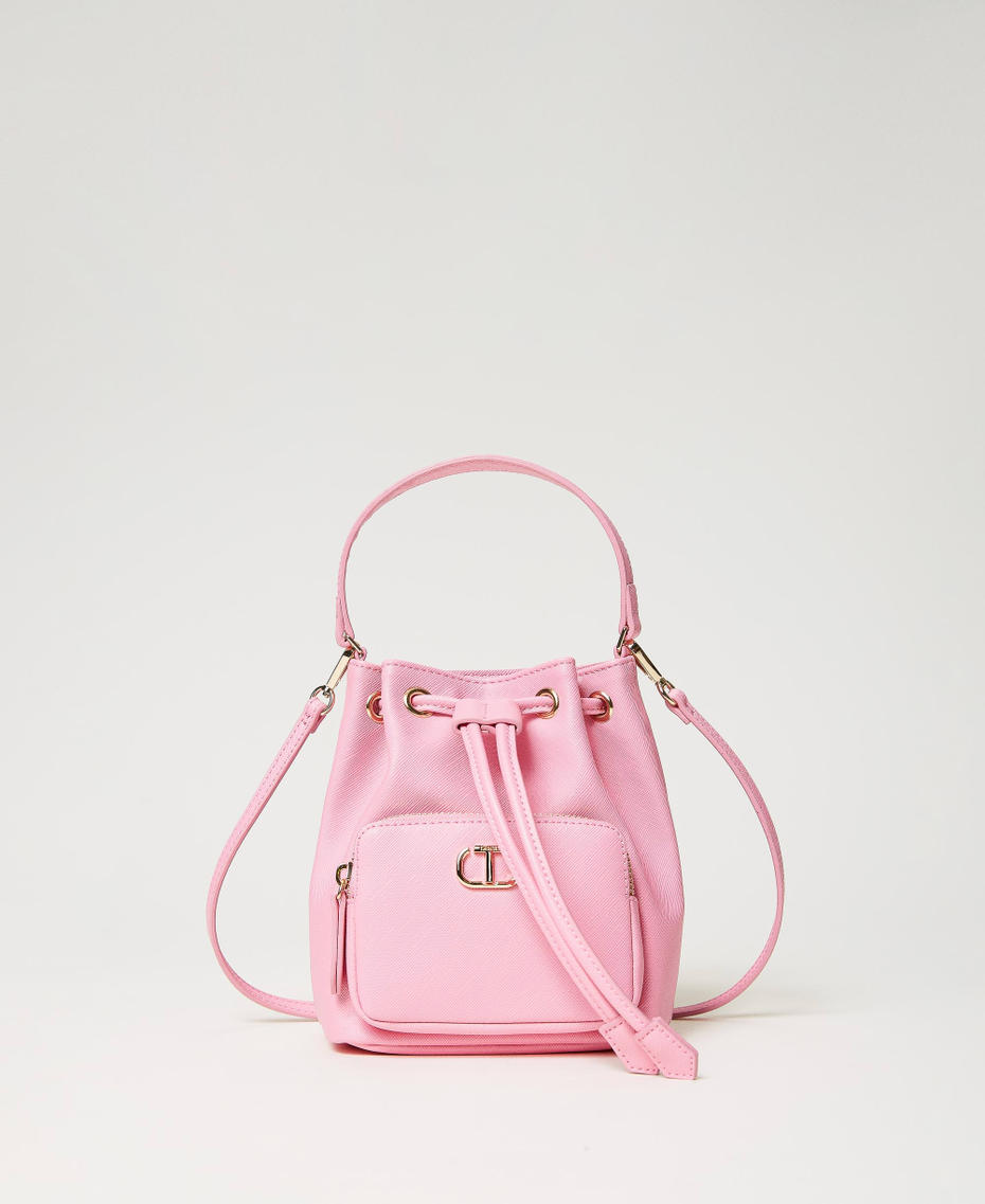 Mini bucket bag with Oval T "Prism Pink" Woman 241TH7030-01