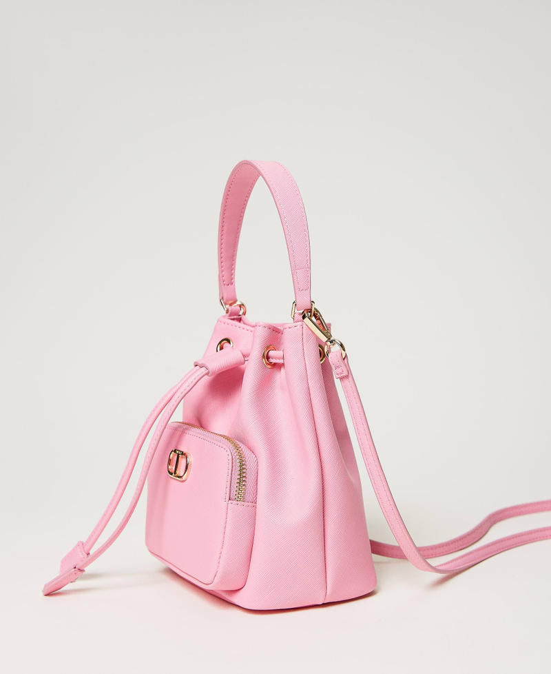 Mini sac seau avec Oval T Femme, Rose | TWINSET Milano