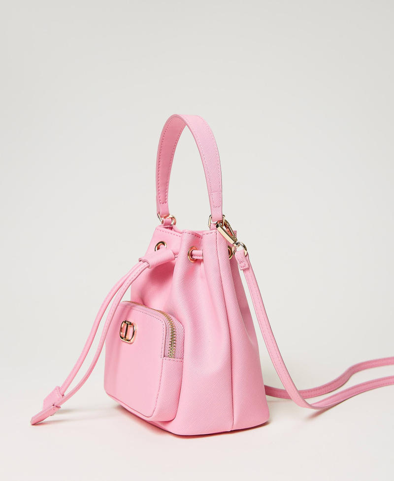 Mini bucket bag with Oval T "Prism Pink" Woman 241TH7030-02