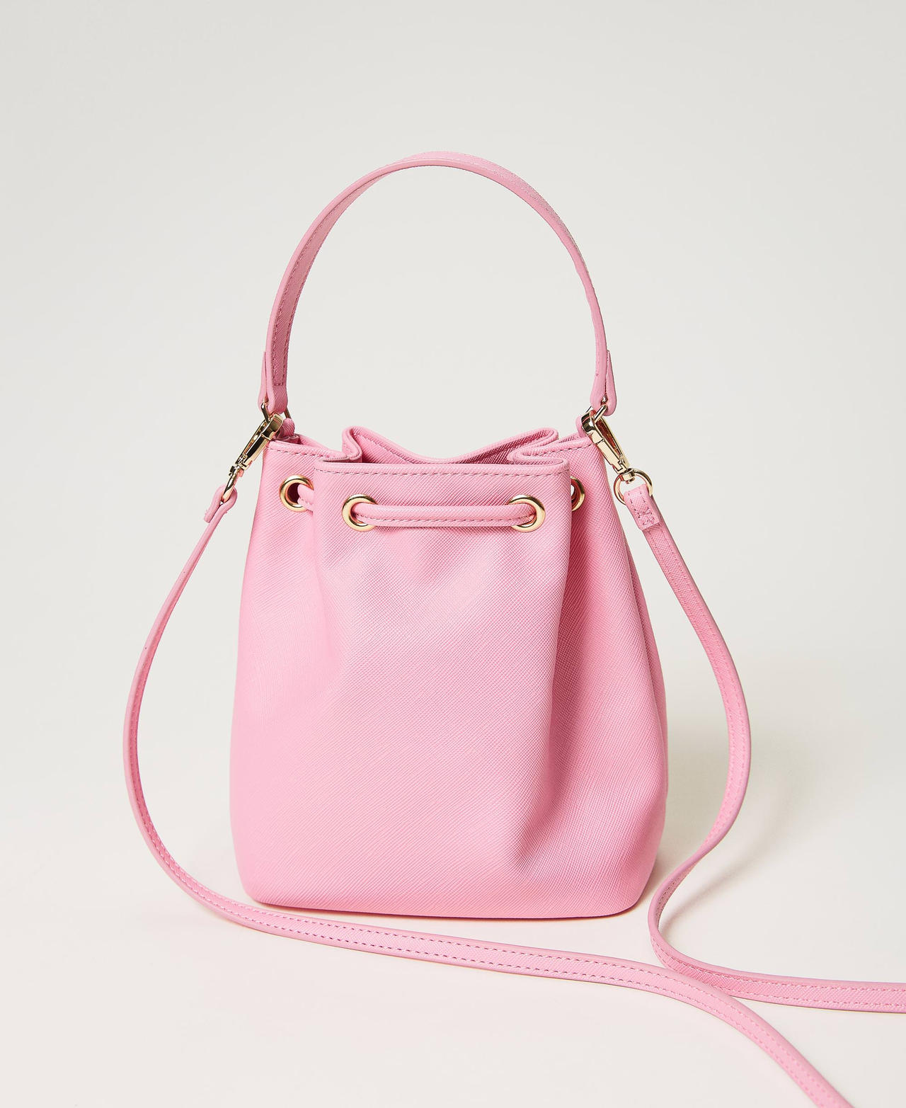 Mini bucket bag with Oval T "Prism Pink" Woman 241TH7030_06649_03