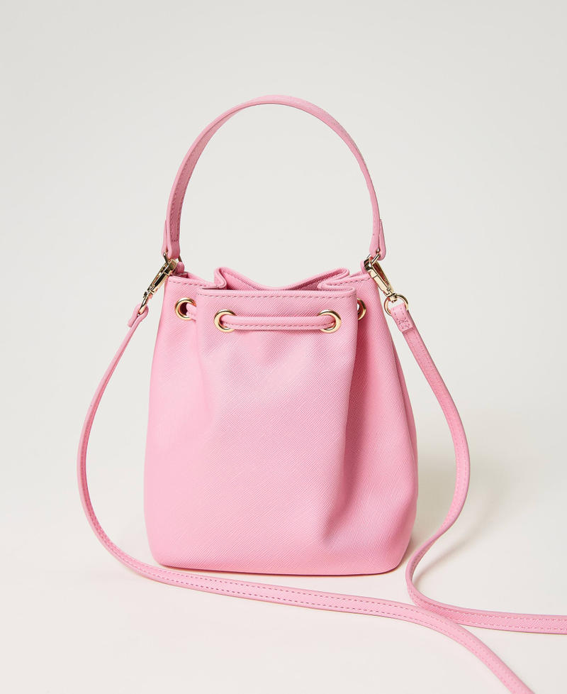 Mini bucket bag with Oval T "Prism Pink" Woman 241TH7030-03
