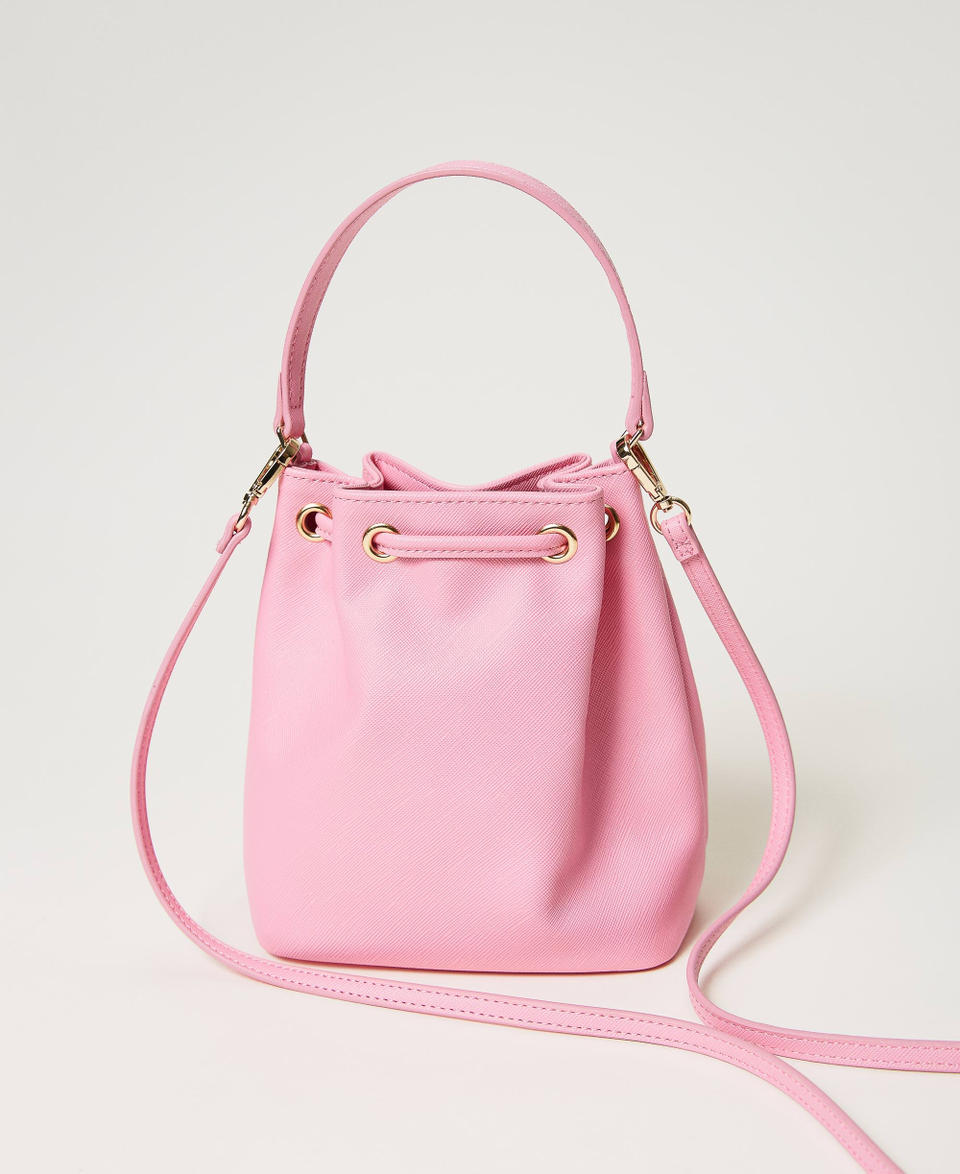 Mini bucket bag with Oval T "Prism Pink" Woman 241TH7030_06649_03