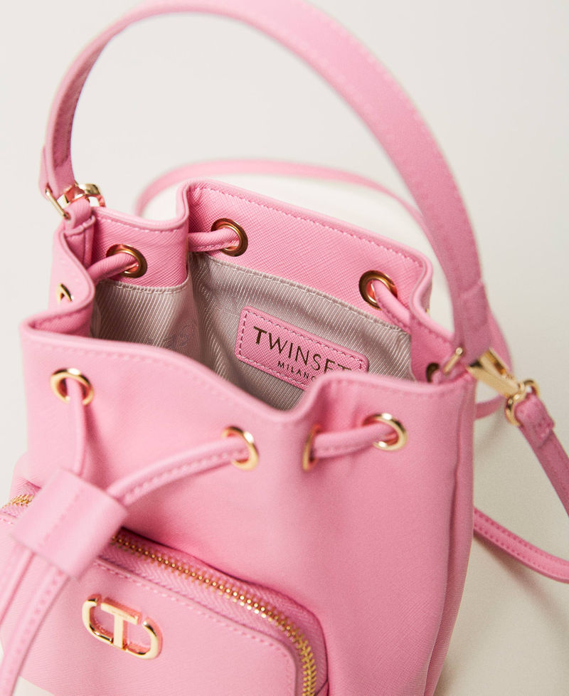 Mini bucket bag with Oval T "Prism Pink" Woman 241TH7030-04