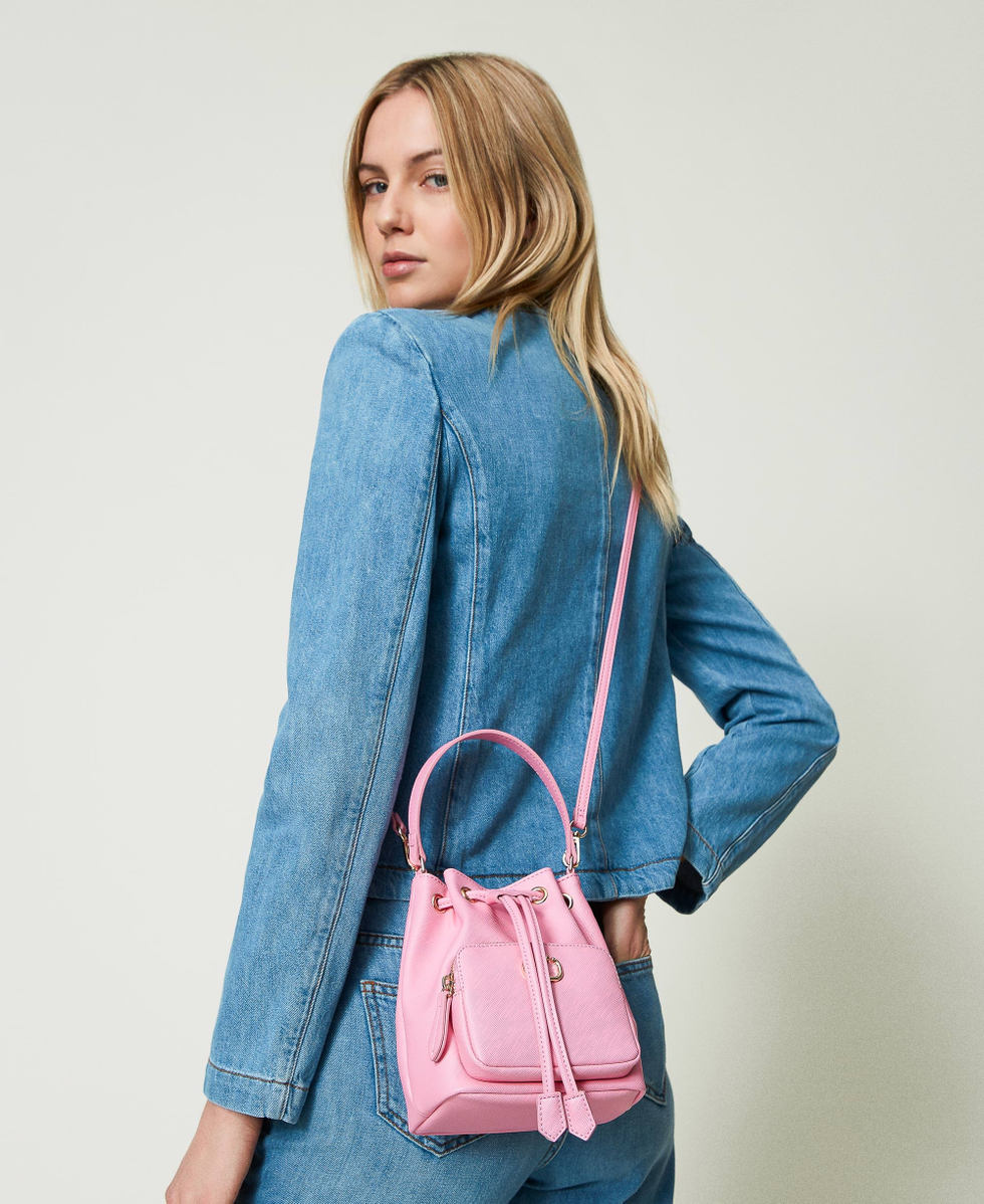 Mini borsa a secchiello con Oval T Donna Rosa TWINSET Milano